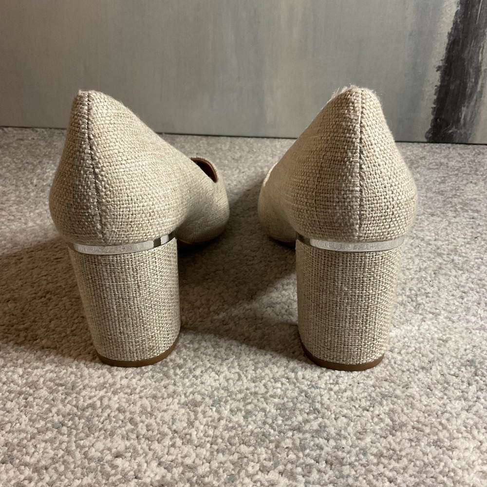 Alfani Step & Flex Jensonn Block Heel Pumps in Textured Linen - Size 10 - Picture 5 of 16